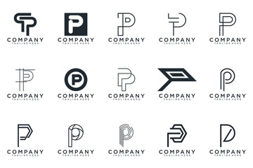 collection letters P logo design. modern creative icon design inspiration
