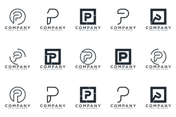 collection letters P logo design. modern creative icon design inspiration