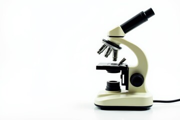 Discover the Microscopic World with Our High-Quality, Cream-Colored Microscope - Perfect for Education and Research
