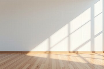 Brighten Your Space with This Modern, Minimalist Room with Natural Light and Warm Wood Floors, Perfect for Home Decor or Real Estate Listings