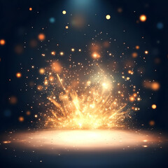 Golden Sparkles Abstract Background Illustration