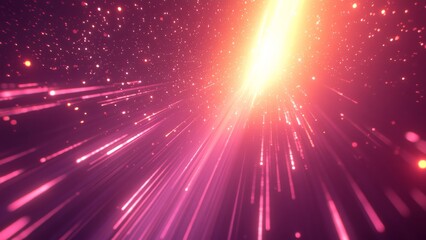 Naklejka premium Colorful light beams creating an abstract cosmic effect