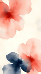 Abstract Floral Watercolor Illustration