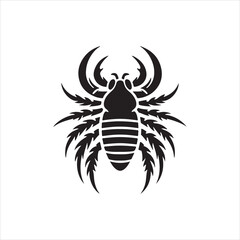 scorpion tattoo vector illustration