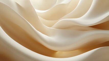 Obraz premium Soft waves of fabric in warm beige tones create a serene atmosphere