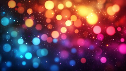 Colorful bokeh background with vibrant lights for creative design