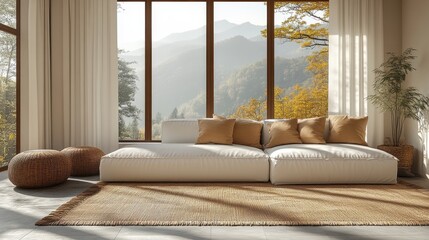 a white couch in a room