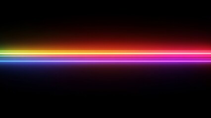 Colorful neon light lines create vibrant patterns in darkness