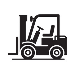 a forklift machine silhouette vector illustration