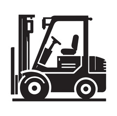 a forklift machine silhouette vector illustration