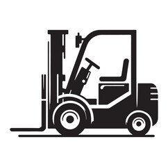 a forklift machine silhouette vector illustration