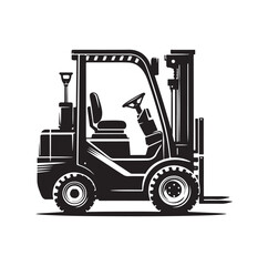 a forklift machine silhouette vector illustration