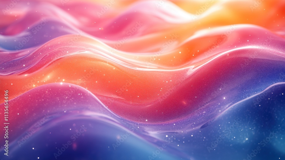 Poster abstract 3d render animation of a colorful surface motion background design seamless looped vide