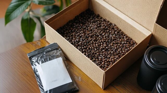 Coffee subscription box unboxing