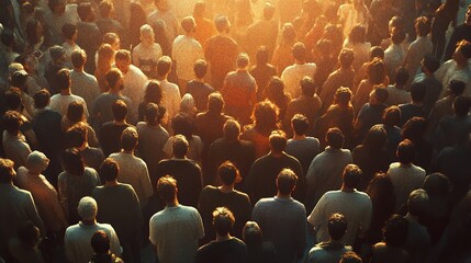Golden Hour Crowd: A Sea of Faces