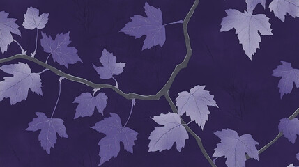 stylized purple leaves