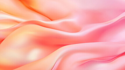 flowing pink and orange fabric textures in an abstract backdrop