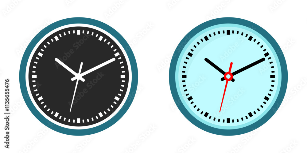 Aufkleber clock icon set. wall clock sign. for mobile concept and web design. vector illustration on white bac
