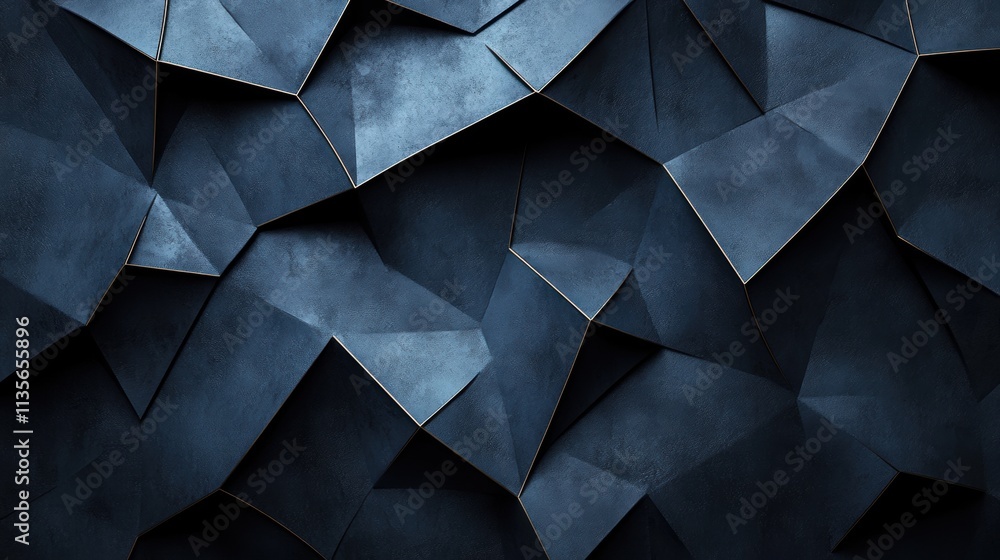 Aufkleber abstract 3d render dark geometric background design with line