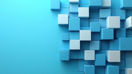 abstract 3d render composition of cubes modern geometric background desig