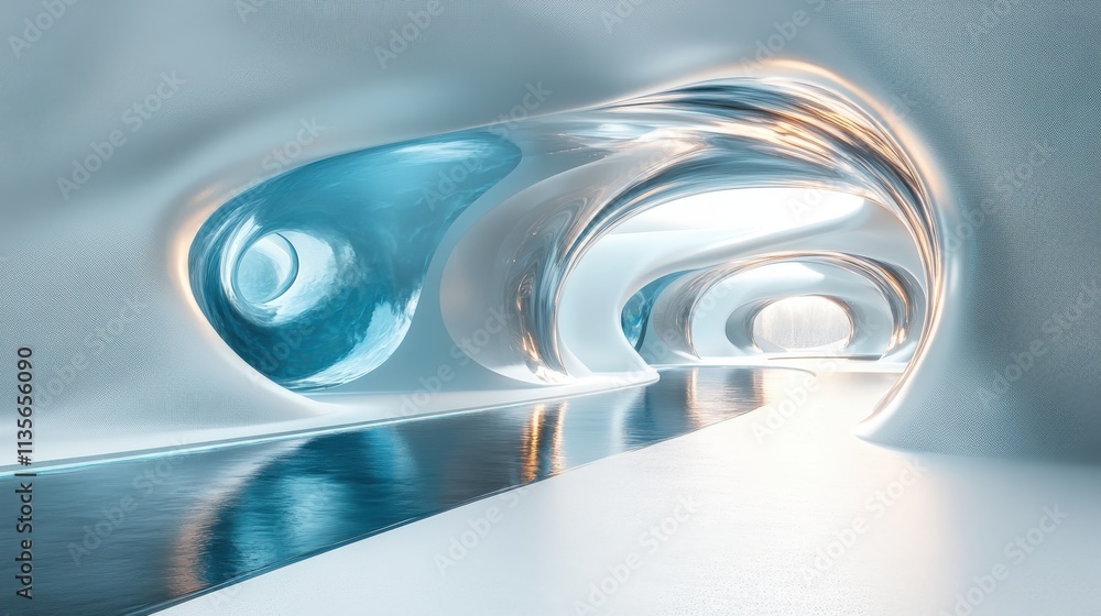 Poster abstract 3d render futuristic design modern backgroun