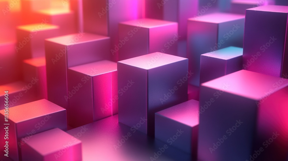 Poster abstract 3d render geometric background modern animation motion design seamless looped vide