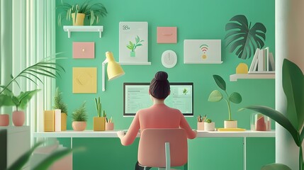 A presenter explaining IoT tools for enhanced workflows, using animated 3D diagrams and minimalist 2D summaries