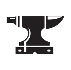 anvil icon silhouette vector illustration