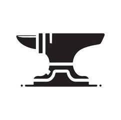 anvil icon silhouette vector illustration