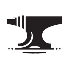 anvil icon silhouette vector illustration