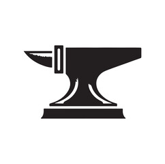anvil icon silhouette vector illustration