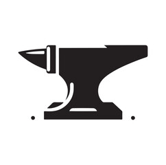 anvil icon silhouette vector illustration