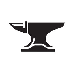 anvil icon silhouette vector illustration