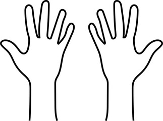 hand icon on white background