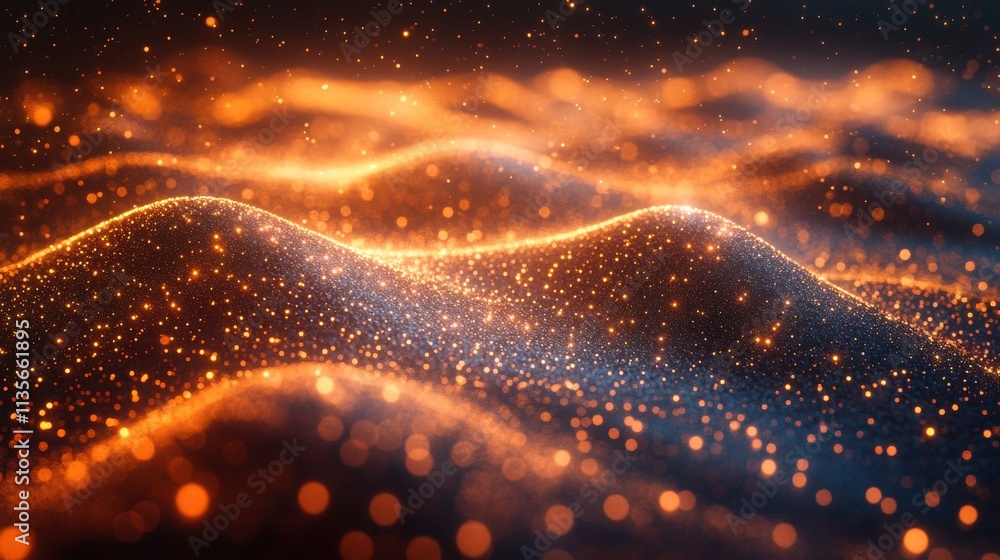 Poster abstract 3d render network concept background desig