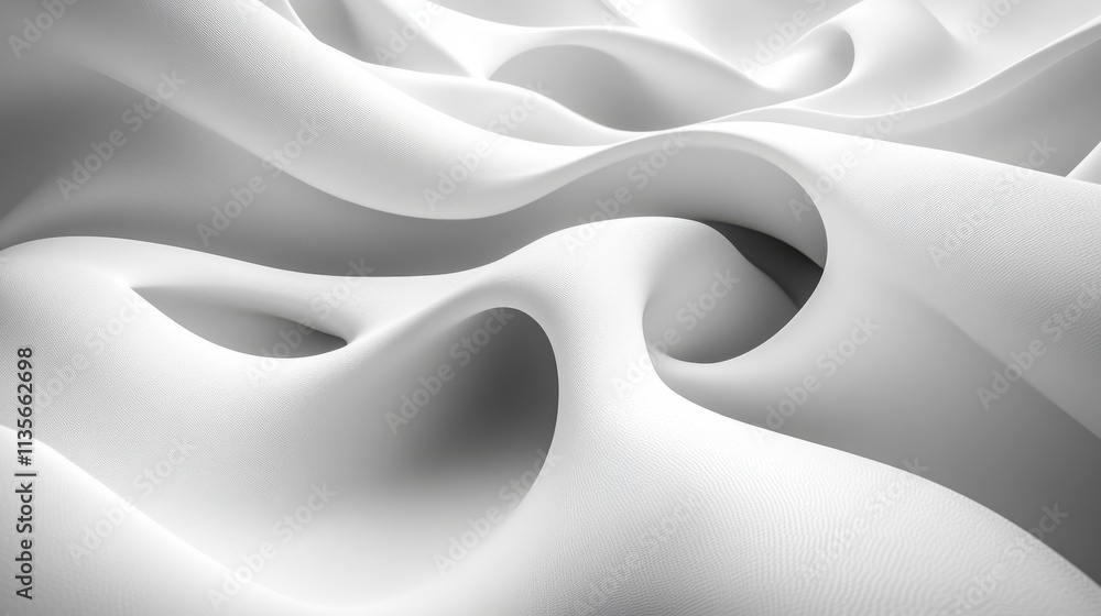 Poster abstract 3d render of twisted lines modern background desig
