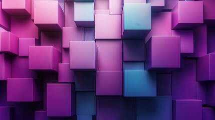 Obraz premium abstract 3d render purple geometric background with cubes modern animation motion design seamless looped vide