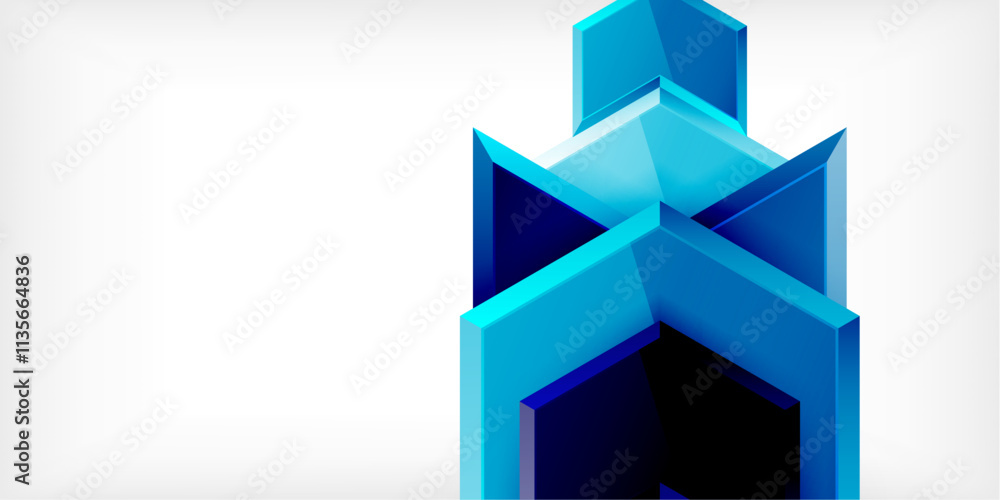 Aufkleber vector 3d arrow techno design template