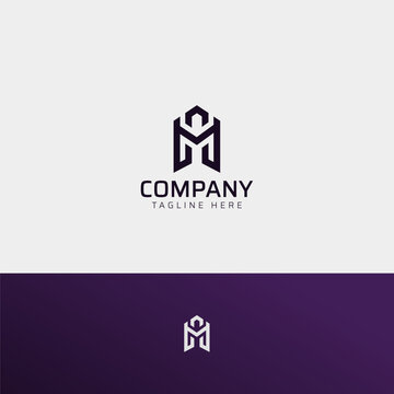 Simple Monogram Aetter A M Logo Design