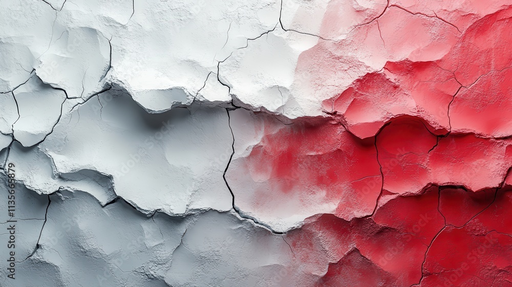 Aufkleber abstract 3d rendering of cracked surface modern background design wall destructio
