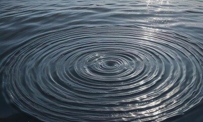 Fototapeta premium Close-up of lake wave creating concentric circles, pattern, surface