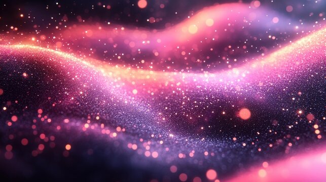 abstract 3d rendering of flying particles with bokeh effect modern cgi background animation motion design vide