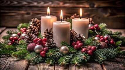 christmas decoration with candle