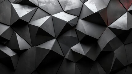Obraz premium abstract 3d rendering of triangulated surface modern background futuristic polygonal shape low poly minimalistic design for poster cover branding banner placar