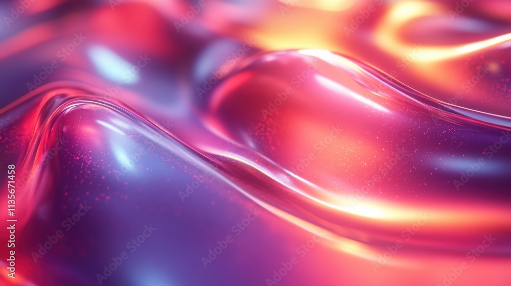 Poster abstract animation 3d render of a background with color refraction effect seamless looped vide