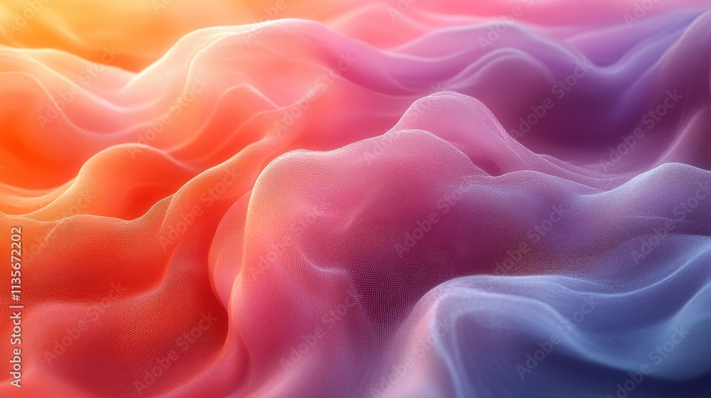 Aufkleber abstract animation 3d render of soft colorful background seamless looped vide
