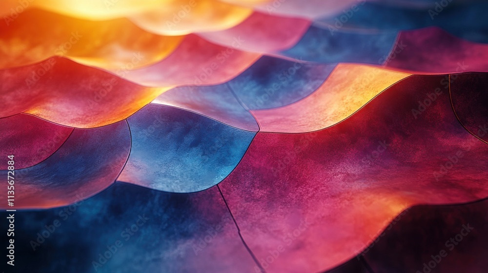 Poster abstract animation colorful geometric background design looping video 3d rende