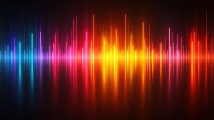 Colorful sound wave visualization representing music flow and rhythm
