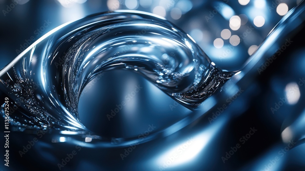 Aufkleber abstract animation minimalist dark background with rotating glass shapes seamless looping video 3d r