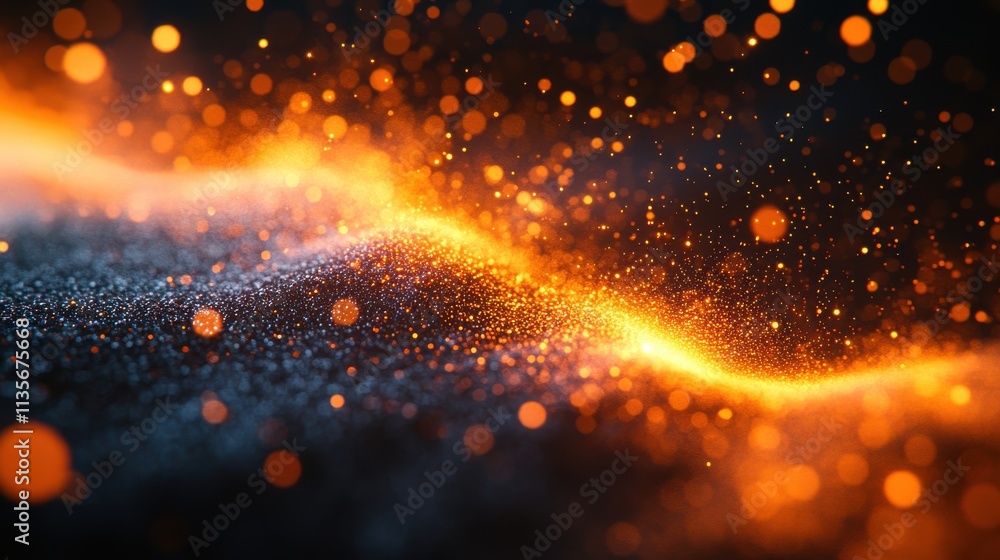 Poster abstract animation of ai letters with particles on black background seamless looped video 3d rende